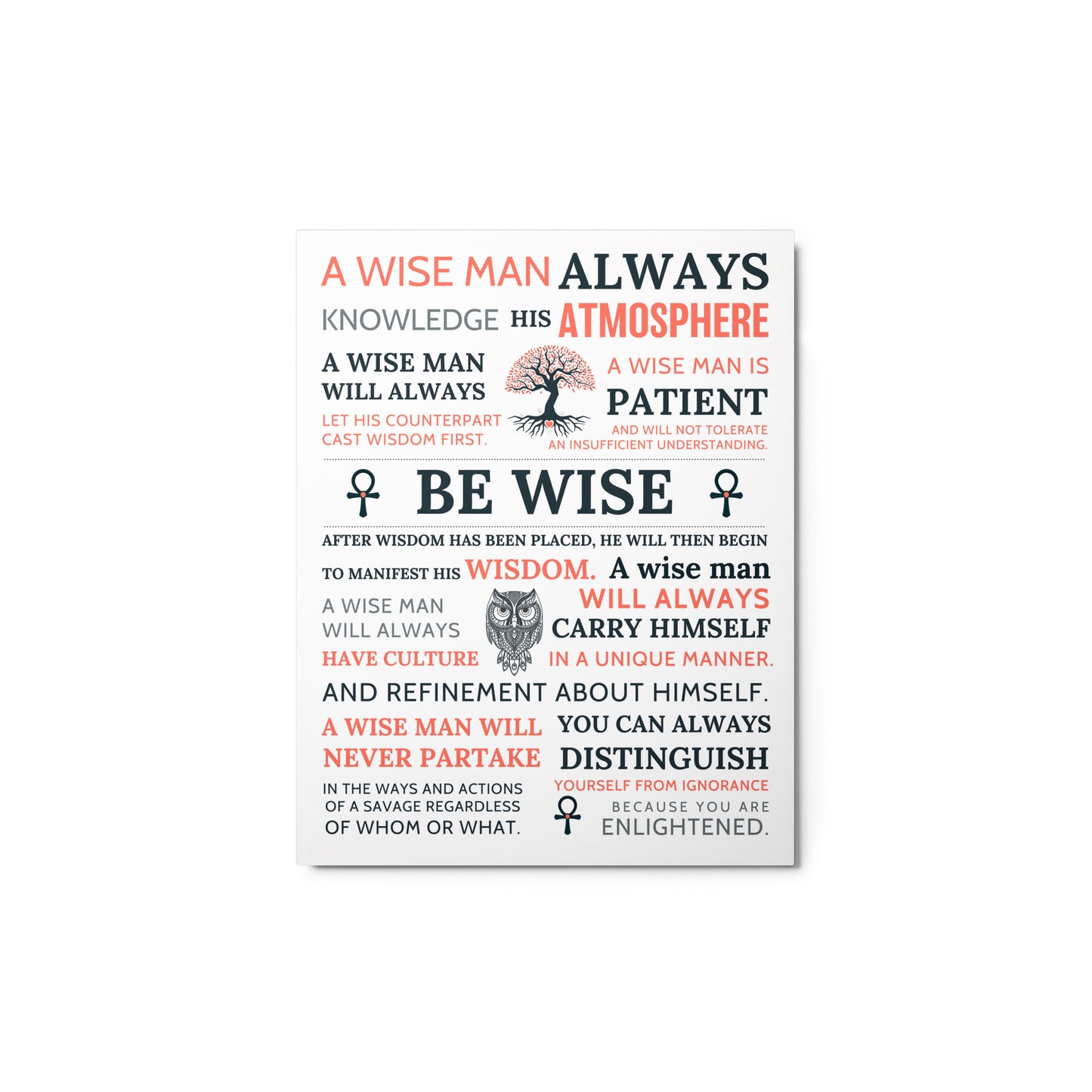 Be Wise | Metal Print | 11"x14"