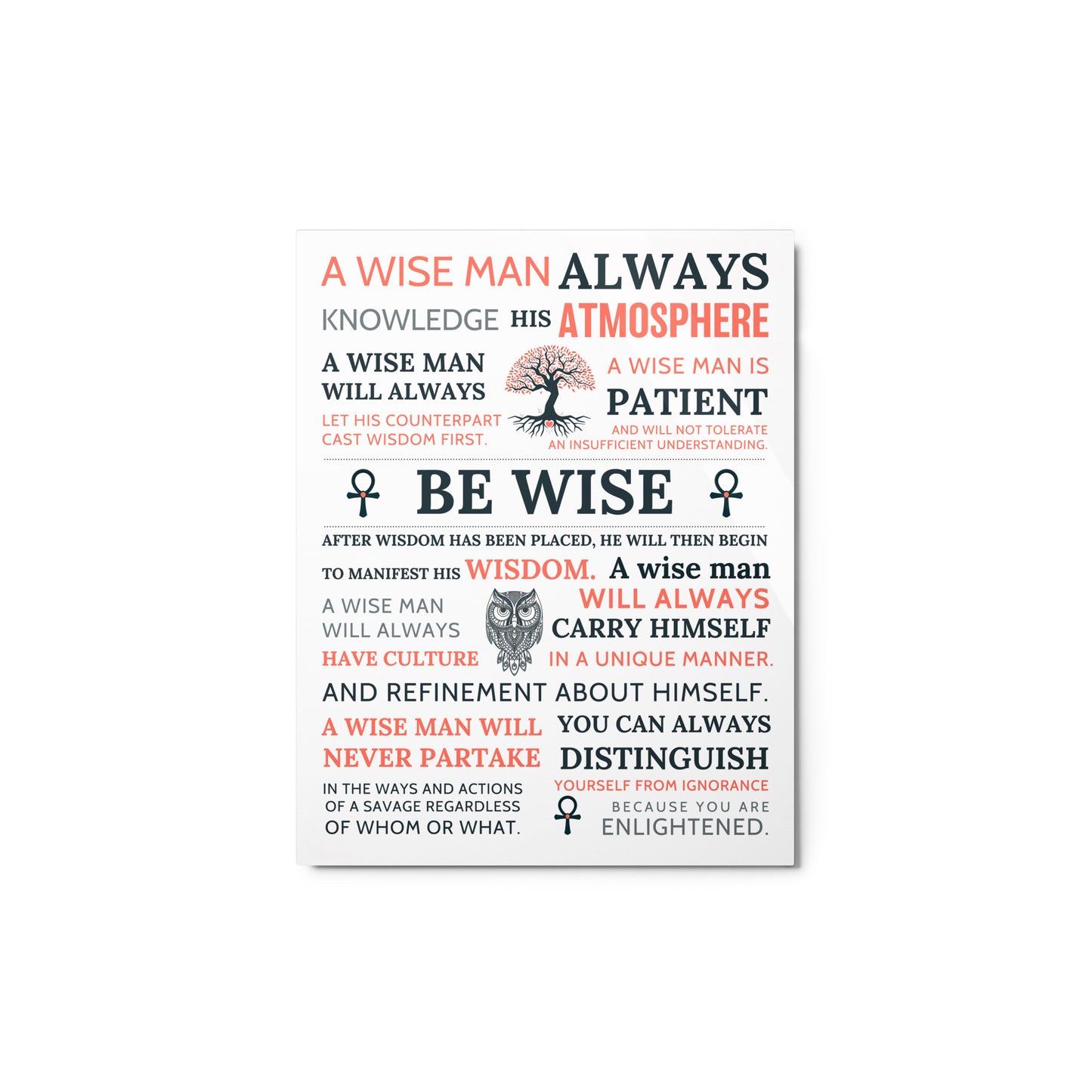 Be Wise | Metal Print | 11"x14"