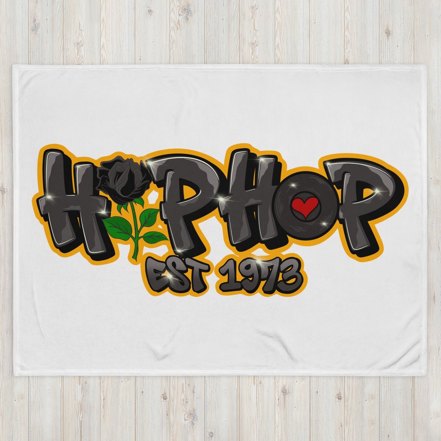 Throw Blanket | Hip Hop - Est. 1973 | 60"x80" | Black Print