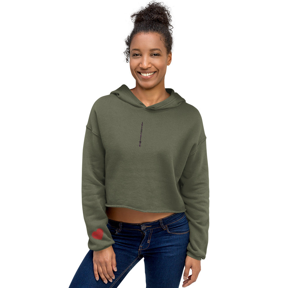 Heart On My Sleeve | Crop Hoodie